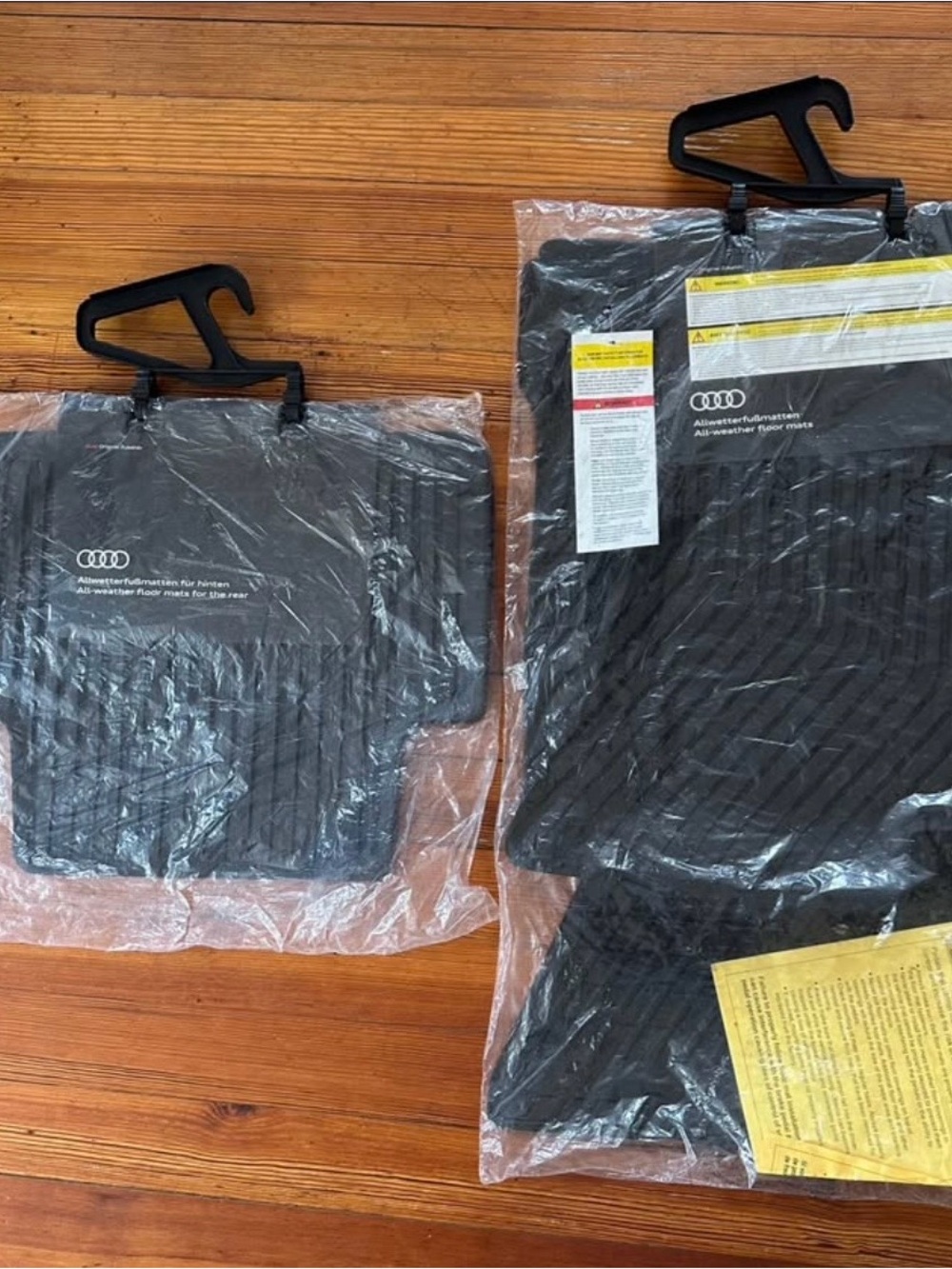 Audi All-Weather Rubber Floor Mats - Black